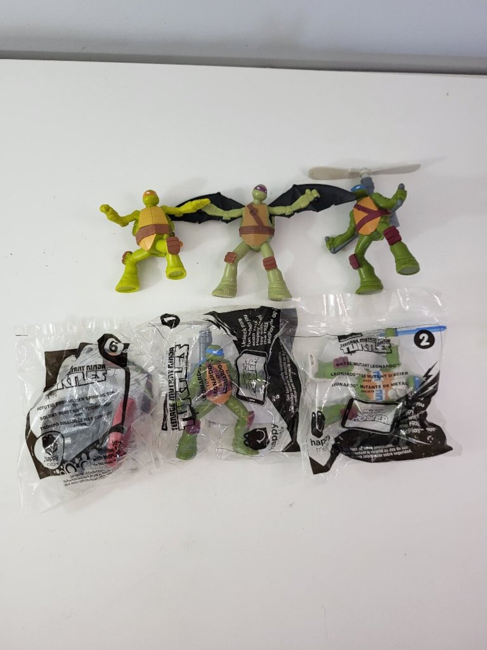 Teenage Mutant Ninja Turtles TMNT McDonald’s Happy Meal Toys Lot 6 Figures